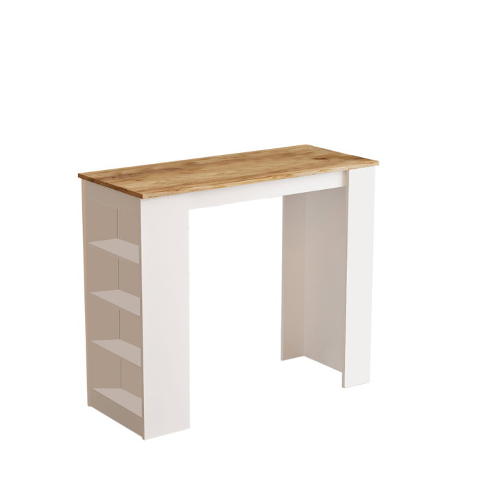 Hanah Home Mesa de Bar St1-Aw Pino Atlántico y Blanco Hanah Home Mesa de Bar St1-Aw Pino Atlántico y Blanco